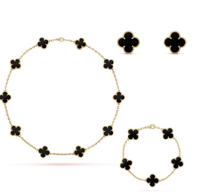 Clover Charm Set - Midnight Black