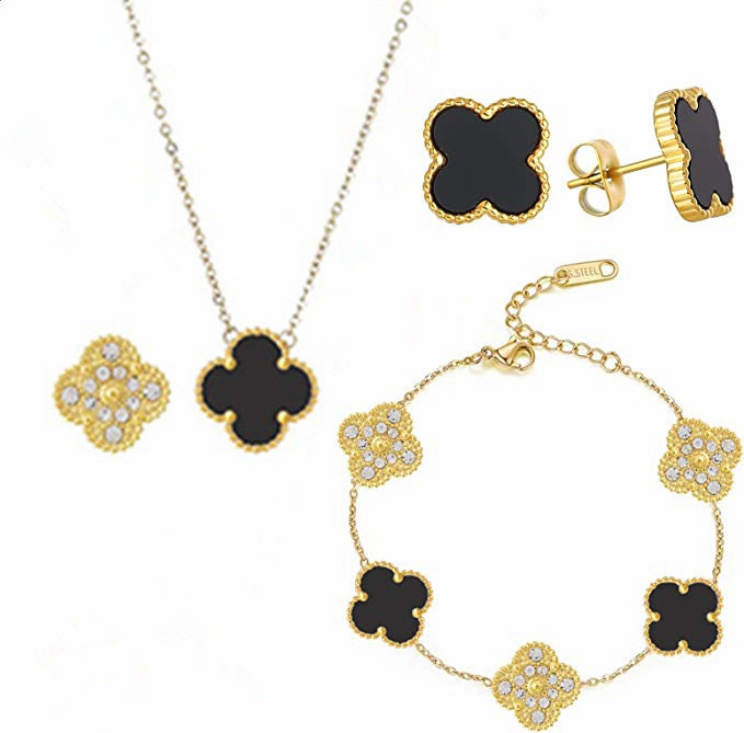 Liona CLOVER SET BLACK