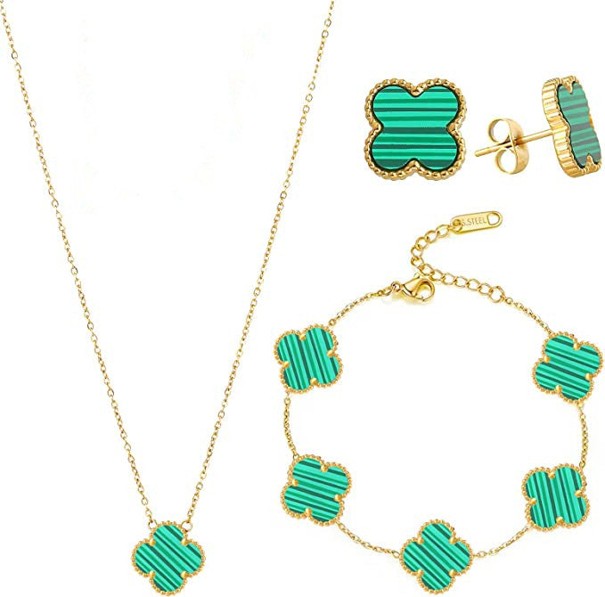 Clover Charm Set - Green Radiance