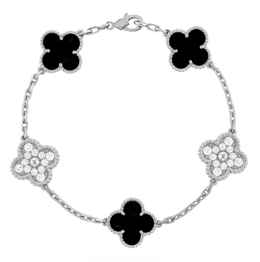 LIONA SILVER CLOVER Z/BLACK