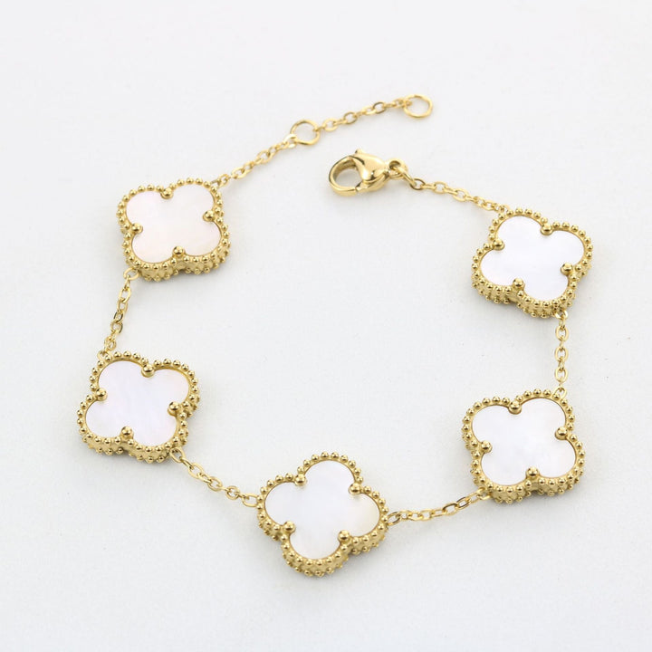 Liona CLOVER BRACELET WHITE